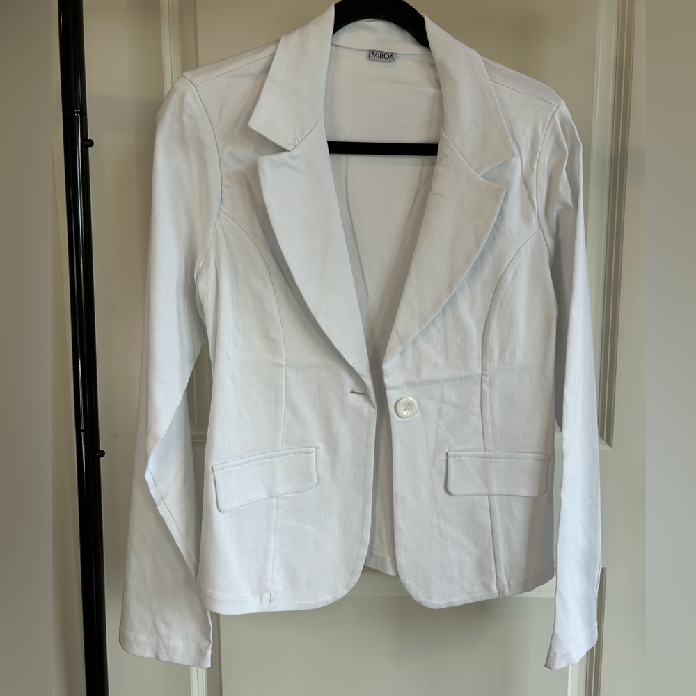 Women's White Blazer Jacket